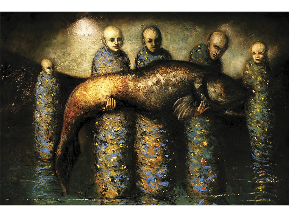 El sueño de la abundancia,  Óleo sobre tela 170 x 220 cm