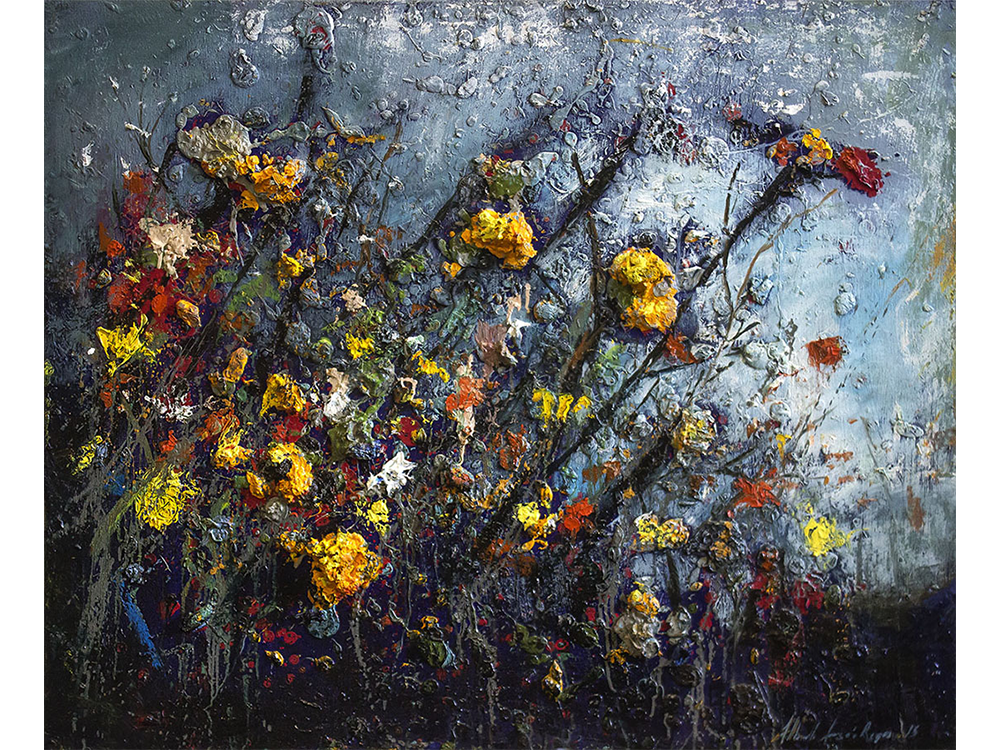 7 Flores nocturnas, 2015, óleo sobre tela, 90 x 110 cm