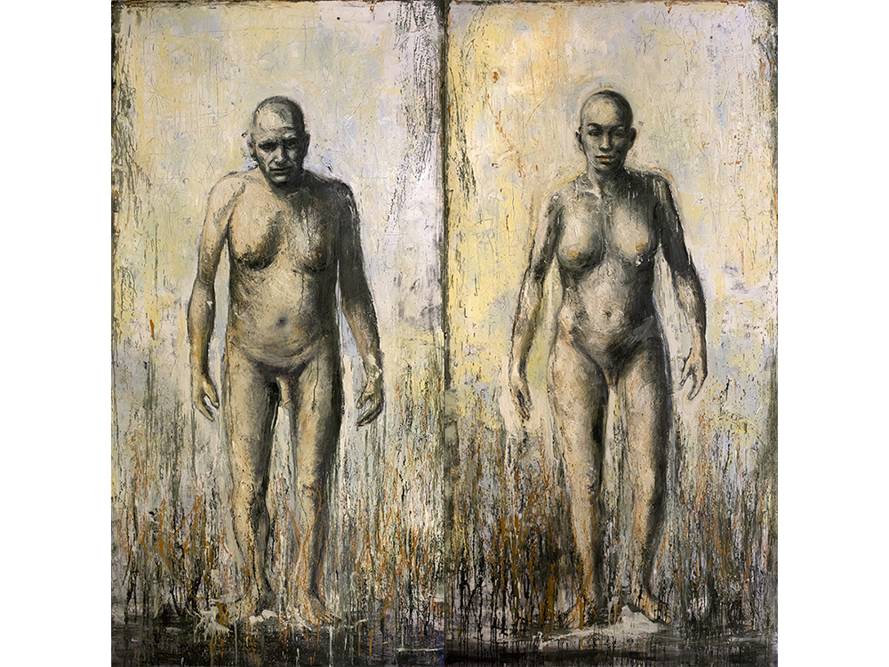 17 DÍPTICO HOMBRE Y MUJER, 2014, 400 x 400 cm