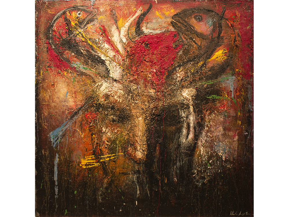  7 THE SONG OF THE BEAST, 2014, 150 x 150 cm