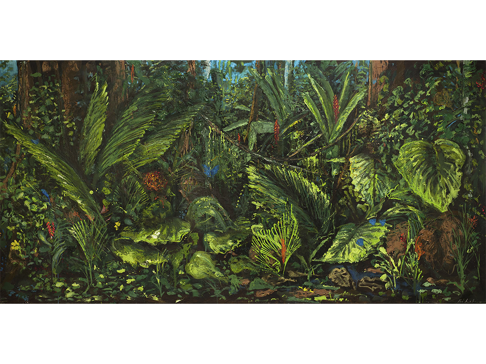 27 PROFUNDIDAD DEL AMAZONAS, óleo sobre tela, 200 x 400 cm 