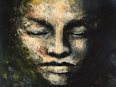 21.1 El rostro, 2015, óleo sobre tela 120 x 120 cm