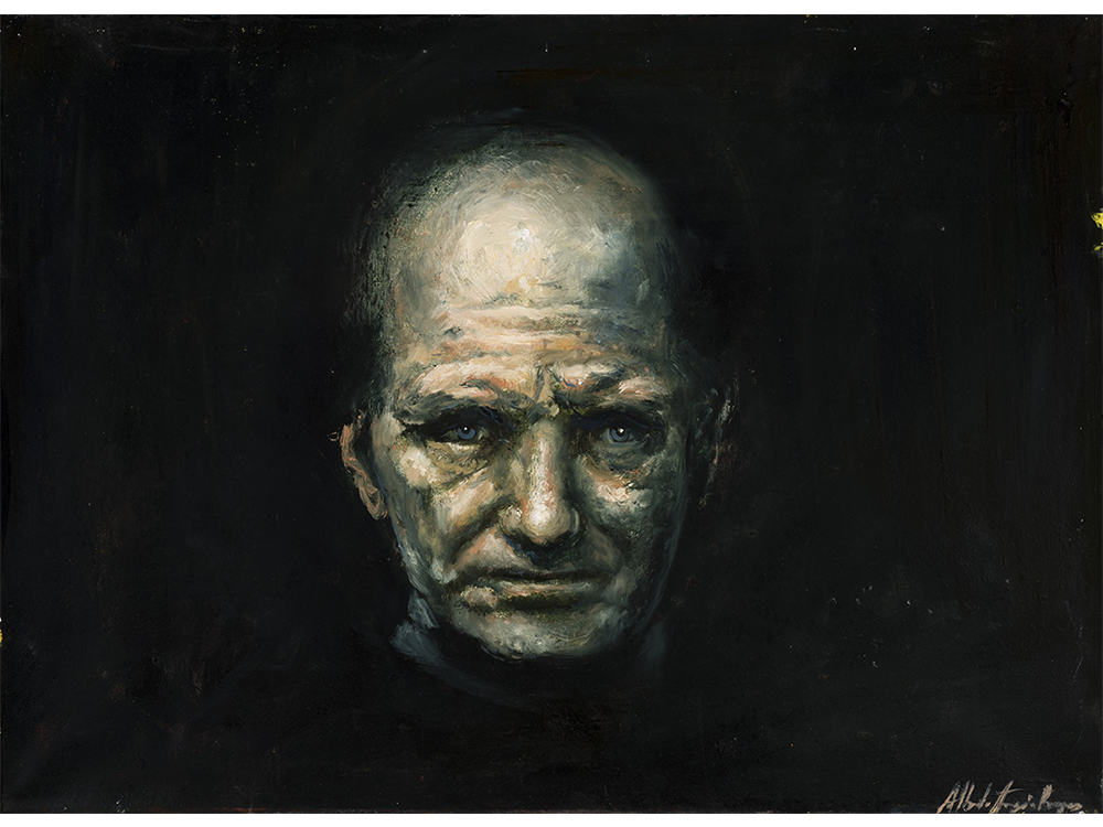 34 El maestro, 2015, óleo sobre tela 78 x 105 cm