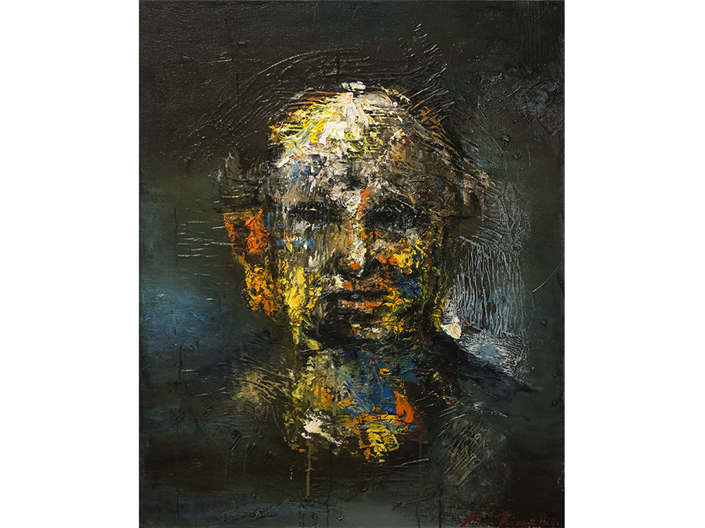 2 El rostro, 2015, óleo sobre tela 100 x 80 cm 